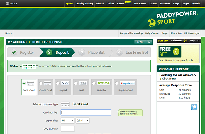 Make your First Deposit at Paddy Power
